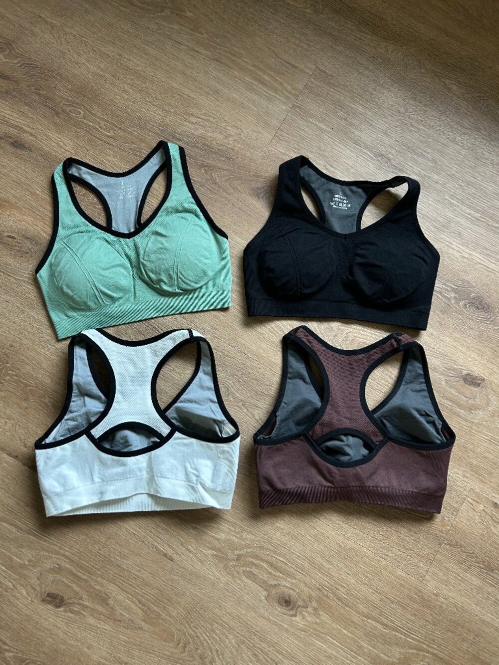 Lot of 4 New Sports Bras Size Large Workout Athletic